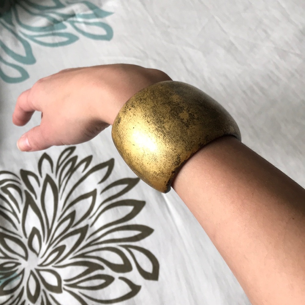 Gold wooden cuff